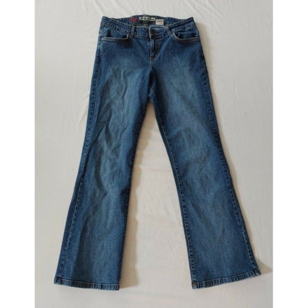 Vintage PARIS BLUE Midrise Flare Jeans Size 12, 90s, 2000s, y2k Fit and Flare